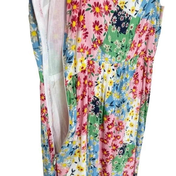 Greylin Samanta Floral Collage Dress Bright Multicolor Flowy Maxi - Picture 8 of 10